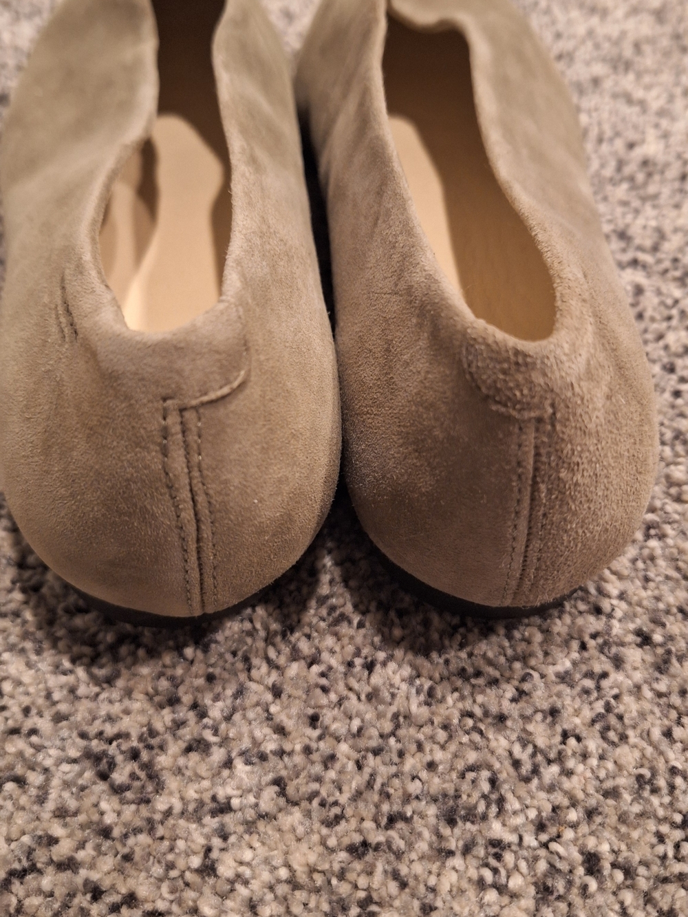 Vagabond Suede Pointed-Toe Flats in Olive/Tan - Picture 5 of 13